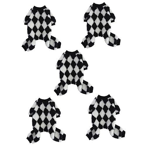 Sosoport 5st Haustier-Pyjama Accessoires Für Mädchen Haushaltshund Schneeanzug Für Hunde Junge Pyjama Welpenkostüm Für Den Haushalt Welpenkleidung Flanell Zweibeinige Kleidung Empfindlich von Sosoport