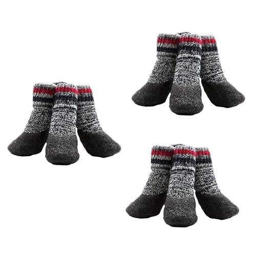 Sosoport 6 Paare Haustiersocken Haustier Hund Socken rutschfeste Hundesocken Welpensocken Paws pfotenschutz Dog Socks sockenschuhe wasserdichte Socken Winter großer Hund Haustier socken von Sosoport