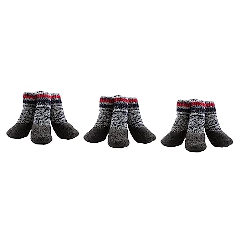 Sosoport 6 Paare Haustiersocken rutschfeste Socken Hundesocken für kleine mittelgroße Hunde pet paw Paws pfotenschutz sockenschuhe warme Socken Haustier Hund Socken rutschfeste Hundesocken von Sosoport