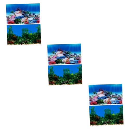 Sosoport 6 STK Aufkleber für Aquarien Aquarium Aquarium Papier haften Aquarium-Aquarium-Plakat Unterwasserwelt Dekoration Aquarium Dekoration Aquarium Aquarium Hintergrund dreidimensional von Sosoport