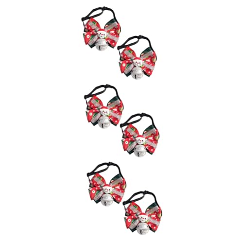 Sosoport 6 STK Glockenhalsband für Haustier hundepflege kostüm Weihnachtshaustierkrawatte Weihnachts-Haustierhalsband Halsband für Haustiere Haustier-Halskette der Hund von Sosoport