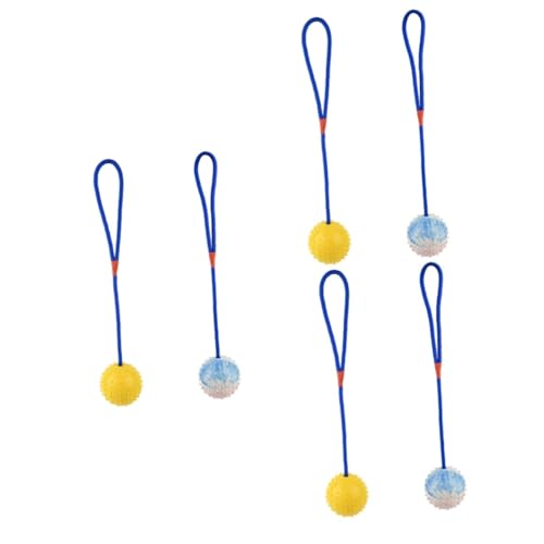 Sosoport 6 STK Spielzeugball für Haustiere kauspielzeug welpe Dog chew Toy Zähne putzen Welpen-Zugspielzeug Spielzeuge Kauspielzeug für Hunde Beißspielzeug für Hunde Backenzahn Kugelseil von Sosoport