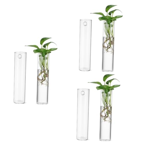 Sosoport 6 STK Wandvase Pflanzenhalter Zum Aufhängen An Der Wand Pflanzgefäß Zur Wandvermehrung Vermehrung Für Pflanzen Vase Für Blumenarrangements Pflanzenvermehrungsröhren Blumenvase Glas von Sosoport