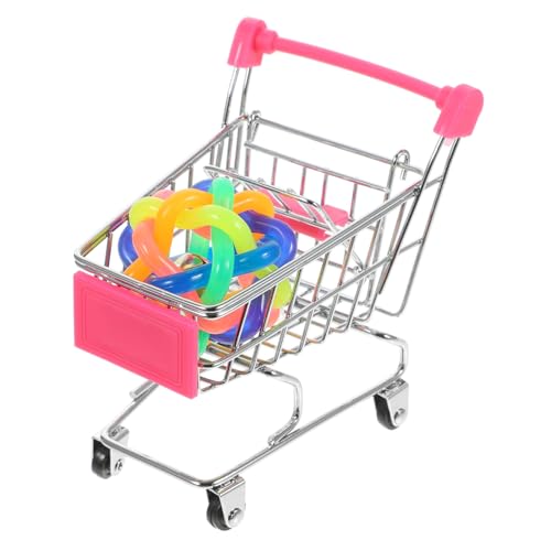 Sosoport 6 Stück Papageien Kinderwagen Vogel Aktivitätsspielzeug Papageien Wagen Spielzeug Papageien Spielspielzeug Papageien Einkaufswagen Spielzeug Interaktives Papageien von Sosoport