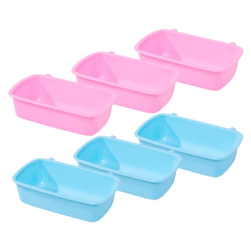 Sosoport 6st Futterbox Für Hamster Wassernapf Für Hamster Schüsseln Zur Aufbewahrung Von Lebensmitteln Hamsterfutter Wassernäpfe Für Kleine Tiere Futterbehälter Für Hamster Hamsterwasser Pp von Sosoport