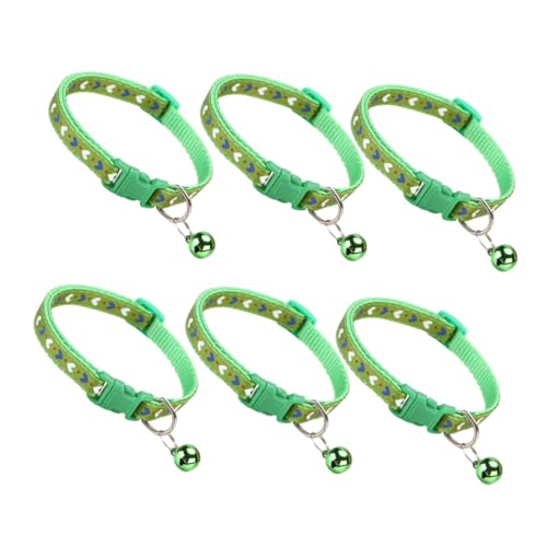 Sosoport 6st Glockenkragen Kleiner Welpe Welpen Kleeblatt Hundehalsband Katzensicherheit Kleines Katzenhalsband Abtrünnige Katze Hund Glocke Halsband Hundeglocke Kätzchen Einstellen Anruf von Sosoport