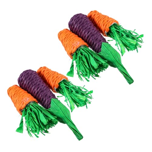 Sosoport Kauspielzeug 6pcs Papagei Hamster Tierspielzeug Nagen Leckerli Gras Seil für Haustier von Sosoport