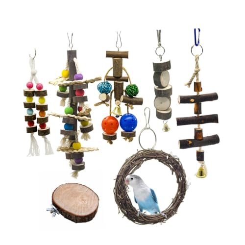 Sosoport 7stücke Teiliges Lustigen Holzspielzeugen Für Vögel Schaukeln Klettern Und Beißen Für Papageien Wellensittiche Und Kleine Vögel Sicheres Und Spielzeug Für Aktives Und Sosoport 7stücke Teiliges Lustigen Holzspielzeugen Für Vögel Schaukeln Klettern Und Beißen Für Papageien Wellensittiche Und Kleine Vögel Sicheres Und Spielzeug Für Aktives Und von Sosoport