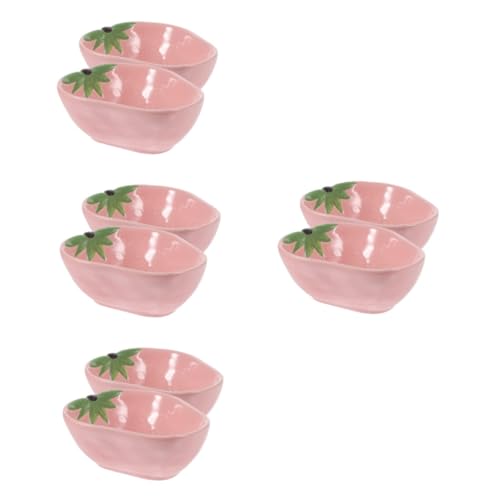 Sosoport 8 STK Hamster-futterteller Futternapf Für Kaninchen Snack-schüssel Kaninchenzubehör Meerschweinchenschale Hasen-Accessoires Katzennapf Sommerstrand Keramik Kind Lebensmittel Rosa von Sosoport