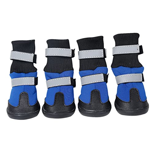 Sosoport 8 STK Schneestiefel Für Haustiere Anti-rutsch-Schuhe Für Haustiere Sommerschuhe Für Hunde Schuhsohlenschutz Socken Turnschuhe Weich Samojede Haustierschuhe Reflektierende Bänder von Sosoport