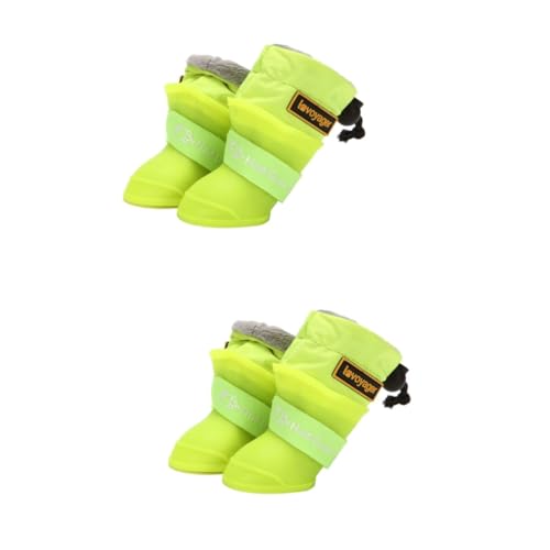 Sosoport 2 Sets Hunde-Regenschuhe Für M Haustierstiefel Leichte Outdoor-Regenschuhe Für Und Mittelgroße Hunde 4 Stück * 2 von Sosoport