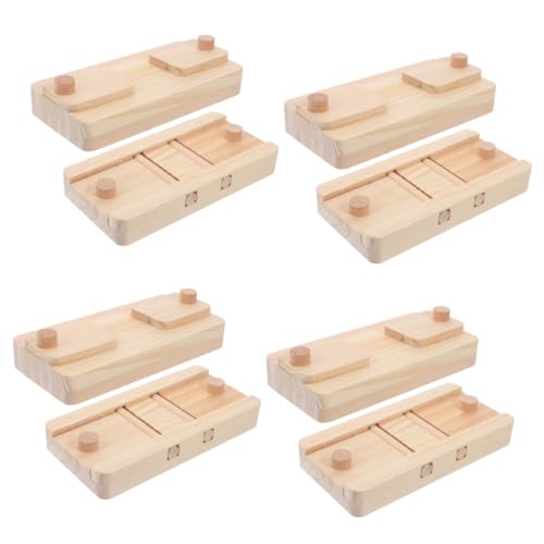 Sosoport 8 Stück Futterspielzeug Aus Holz Für Kleintiere Futterkoffer Hamsterkäfig Layout Ornament Holzspielzeug Zum Verstecken Von Lebensmitteln Hamsterkäfig Spielzeug von Sosoport