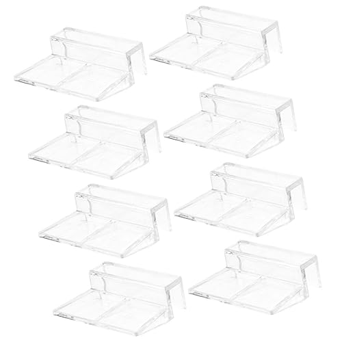 Sosoport 8 Stück Halterung für Aquarienabdeckung Aquarien Zubehör Aquarium Zubehör Deckelgriff für Aquarien Fisch Schlauch Tank Auto Glasdeckel-Clips Deckelhalter aus Glas Acryl Transparent von Sosoport