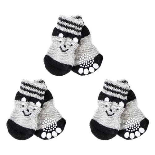 Sosoport 3er-Set Schuhe Für Hundepfoten Warme Hundesocken Haustierschuhe – Hundesocken-Set 3 Paar X 3 von Sosoport