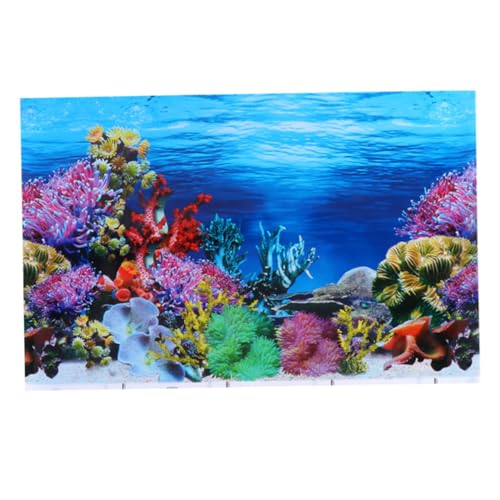 Sosoport Aquarium Hintergrundpapier Netz Led-lichtleiste Für Aquarien Wandbanner Für Aquarien Unterseeisch Aquarienhintergründe Unterwasserplakat Schildkröten- Dickfilmpapier von Sosoport