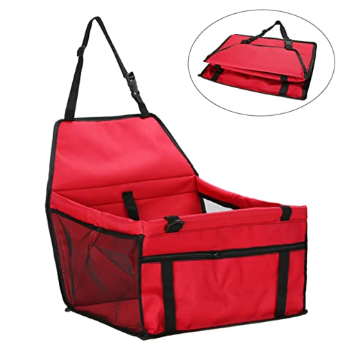 Sosoport Autositzträger Hunde Reisetasche Dog travel Bag hundereisebett Hunde autositz hundeautositz Haustier Autotasche für Hunde Hundesicherheits-Reisetasche Auto Hundetransporter rot von Sosoport