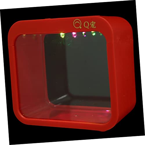 Sosoport Betta-Box Mini-Aquarium Betta-Zuchtbecken Betta-Hydrokulturbecken Aquarienpflanzenbehälter wohnzimmerdeko Easy putz Fischbecken mit Licht Kleines Aquarium mit Lampe Plastik rot von Sosoport