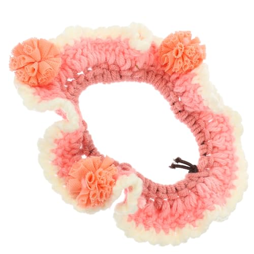 Sosoport Außendekoration Blumenhalsband Für Strickzubehör Hundehalsbänder Katzenhalsband Blumendekor Hund Kette Outdoor-zubehör Zopfzubehör Pp Und Hunde Dekorationen Rosa Katzenhalsbänder von Sosoport