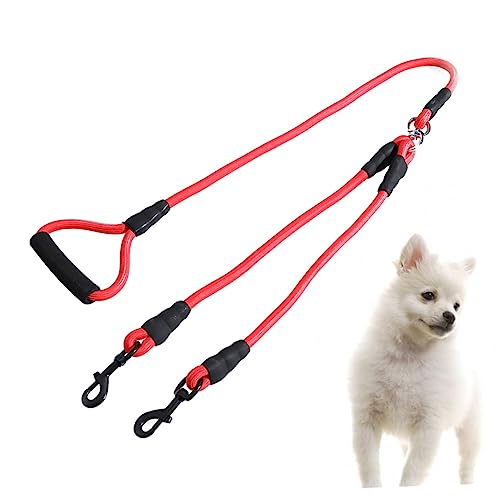 Sosoport Doppeltköpfige Hundeleine Für Outdoor Aktivitäten Praktische Zugleine Für Hunde Kreatives Trainingsband Für Haustiere 140cm von Sosoport