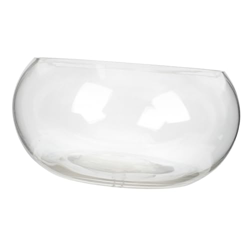 Sosoport Fischbecken Aus Glas Schüsseln Vermehrungsgefäße Fischglas Led Aquarium Licht Mini Lampe Desktop-Aquarium Blase Klare Vase Tank Dekoration Künstliche Gewöhnliches Glas von Sosoport