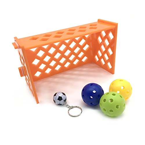 Sosoport Fußball für Vögel Aquarium Bildschirm Tischspielzeug Futterautomat für Garnelen Keramik Hütte Vogelspielzeug-Design Spielzeuge Vogel-Fußball-Spielzeug Papagei Fußballspielzeug Mini von Sosoport