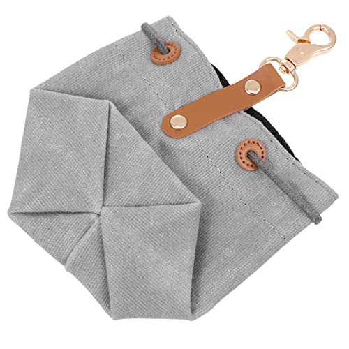 Sosoport Futterautomat für Haustiere Tragetasche Spielzeugtasche für Haustiere miserabel aufbewahrungssack Storage Pockets Verschleißfeste Snacktasche Leckerli-Tasche aus Segeltuch Grey von Sosoport