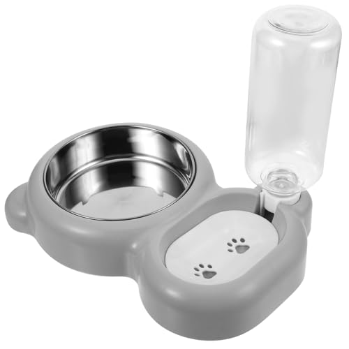 Sosoport Futternapf Für Haustiere Haustiernapf Hund Automatisch Wurf Katzen-Puzzle-Feeder Katzenfutterautomaten Katzennäpfe Wasserspender Für Kaninchenfutter Fressnäpfe Katze Plastik Grey von Sosoport