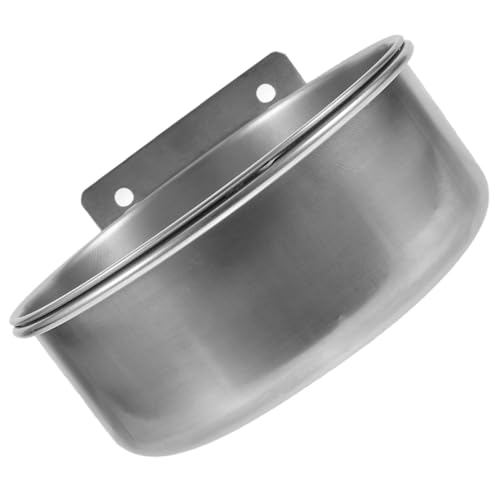 Sosoport Haustiernapf Haustier Hundefutter Utensilien Edelstahl Hundenapf Hundekäfig hängendes festes Hundebecken edelstahlschüsseln Stainless Steel Bowl Futternapf für Katzenkäfig 6cm von Sosoport