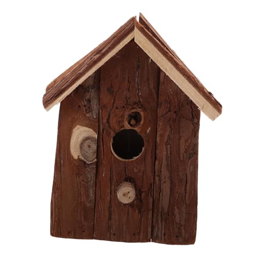 Sosoport Hängendes Vogelhaus Aus Holz Hängendes Vogelbad Vogelhäuser Kolibri-häuser Für Draußen Vogel Fütterer Aufhänger Nest Kleiner Futterautomat Für Vögel Kleiner Vogelkäfig Coop Hölzern von Sosoport