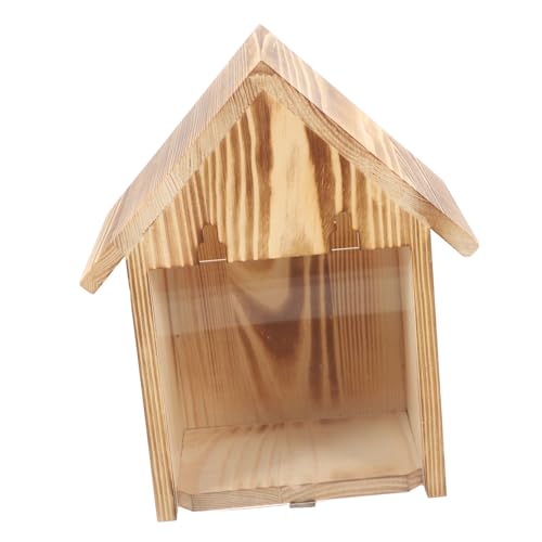 Sosoport Hängendes Vogelhaus aus Holz transparentes vogelhaus Vogelhäuschen im Freien Vogelhaus Fenster Kolibri- Fenster-Vogelhäuser zum Ansehen Kolibri-Nesthaus Fenster Vogelnest Brown von Sosoport