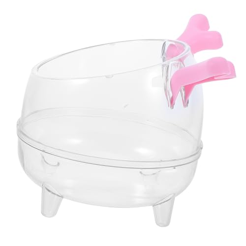 Sosoport Hamster Badezimmer Toilette Spielzeughamster Schürzen reinigen Mini-Handwärmer Hamster Badewanne Sandbad für Hamster Meerschweinchen-Toilette Chinchilla-Badestaub das Haustier Rosa von Sosoport