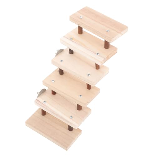 Sosoport Natürliches Holz Kleintier Leiter Spielzeug Hamster Kletterbrücke Meerschweinchen Lebensraum Zubehör von Sosoport