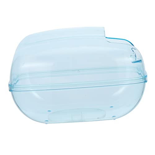 Sosoport Hamstersand Hamster Toilette Hamsterbad Sandzimmer Transparentes Hamsterbecken Kleintier Badehaus Hamster Klo Hamster Sandbad Hamster-Sand-duschbecken Haustier-badebecken Plastik von Sosoport