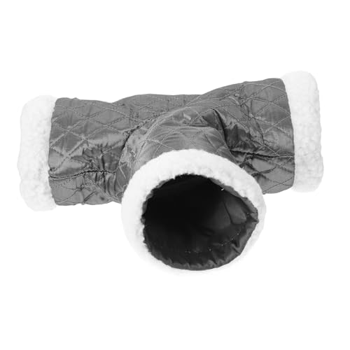 Sosoport Hamster Tunnel Warmes Hamsterhaus Plüsch-Hamster-Tunnel Haustierbett Haustier warmes Guinea-Tunnel kleintierhaus Hamsterspielplatz Hamsterversteck Hamsterhausbett Dark Grey von Sosoport