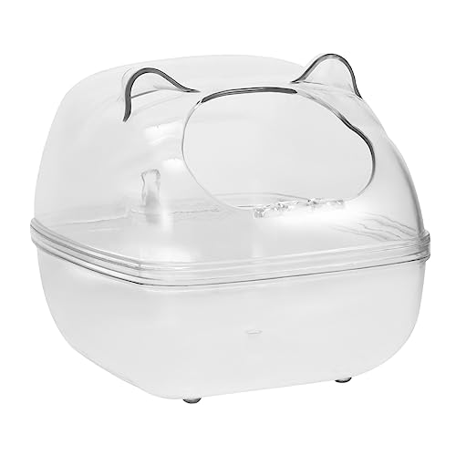 Sosoport Hamsterbad Chinchilla-Badewanne Einstreu für Kleintiere Hamster Badehaus Hamster sandbad Hamster-Sandbad Badebehälter für Hamster Badebecken für Meerschweinchen Plastik Transparent von Sosoport