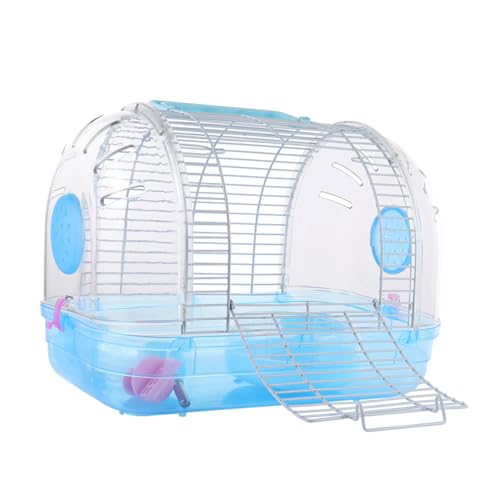 Sosoport Hamsterkäfig Hamster-Reisekäfig Hamsterbettwäsche Rattenkäfige und Lebensräume Tragetasche für Kleintiere petsanft Hamster käfig Hamster cage Haustiernest Hamsterhaus Plastik Blue von Sosoport