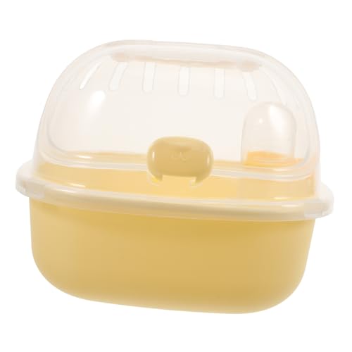 Sosoport Hamsterkäfig Hamster Tragetasche Hamster Reisekäfig Hamster Behälter Hamster Transportbox mit Wasserflasche Kleintier Tragebox Hamster-Tragetasche Reise-Haustierkäfig pp Yellow von Sosoport