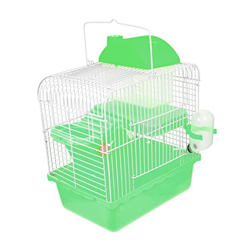 Sosoport Hamsterkäfig Meerschweinchen Zubehör Kleintierkäfig Rattenzimmer Chinchillakäfig Rattenhütte Hamstervilla Transportbehälter Für Schildkröten Kleiner Haustierkäfig Green Plastik von Sosoport