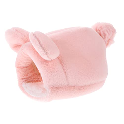 Sosoport Hamsternest hamsterbett nagerhaus haustierfeldbett Kleintierbett Meerschweinchen kuschelbett tragbare Hamsterhäuser Hamsterversteck kleine Tiere nisten Dicker Plüsch Rosa von Sosoport