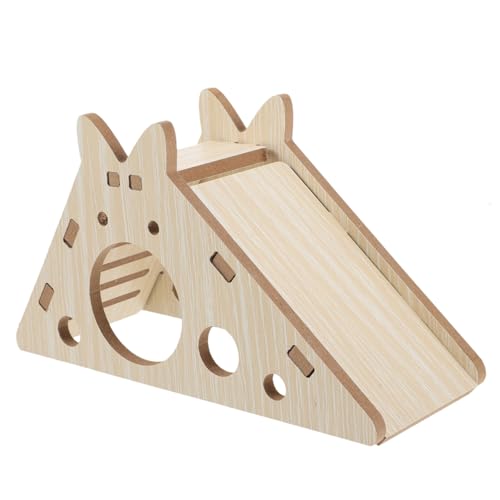 Sosoport Hamsternest nager Spielzeug Hamster Holzhaus Kleintier Spielhaus Hamster Holzspielzeug Holzhaus für Chinchilla Hamsterversteck mit Leiter Hamsterversteck aus Holz hölzern von Sosoport