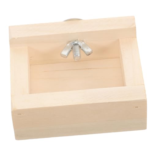 Sosoport Haustier-Holznapf eichhörnchenfutterstation Chinchillaschale aus Holz Chinchilla-Accessoire Rattenfutter Hamsterfutterstation aus Holz Hamsterfutterautomat für den Haushalt hölzern von Sosoport