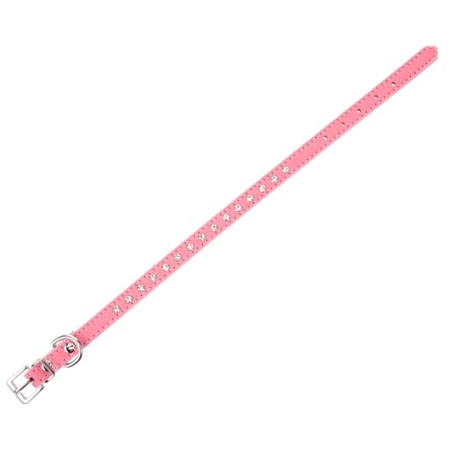 Sosoport Haustier Hundehalsband pet Supplies haustierbedarf Katzenzubehör Verstellbares Haustierhalsband Strasskragen Haustierhalsband mit Strasssteinen einstellbar Rosa von Sosoport