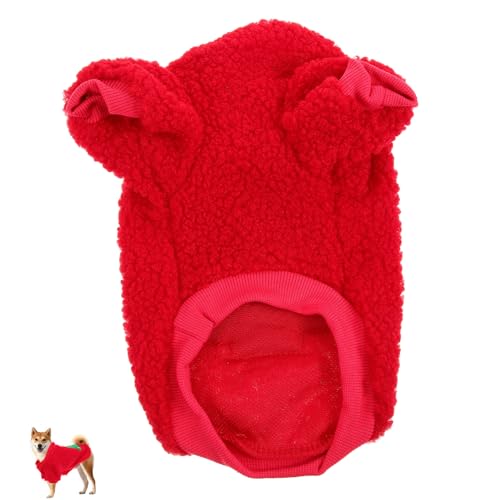 Sosoport Haustier Weihnachtskleid Hund Tuch Hund Verkleiden Treues Hundekostüm Kühlmatte Für Hunde Weihnachtskatzen-Outfit Weihnachtshundekostüm Hundehütte Bett Zwinger Vlies Rot von Sosoport