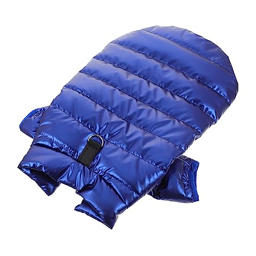 Sosoport Haustier gepolsterte Jacke Transportbox für Haustiere Hunde-Hoodie Hundevlies Welpenkleidung hundekleidung hundebekleidung Winter-Kätzchen-Weste dekorative Kätzchenweste Haut Blue von Sosoport