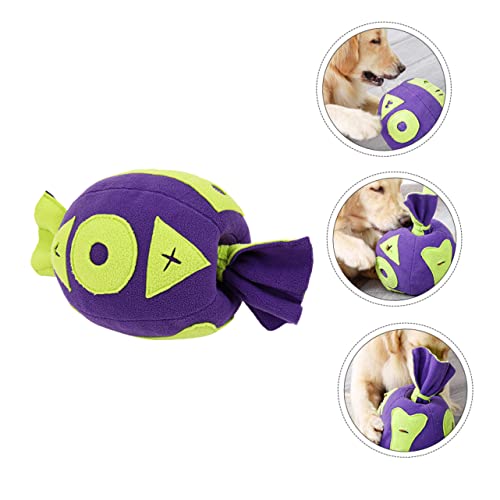 Sosoport Haustier-süßigkeiten-Spielzeug Puzzle-Spielzeug Für Welpen Ballspielzeug Für Hunde Kleines Welpenspielzeug Hundekauspielzeug Für Welpen Füllwatte Violett Haustier Hund Hundezähne von Sosoport