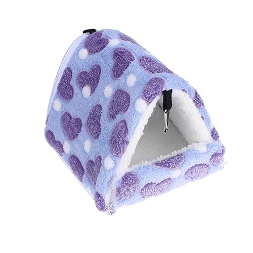 Sosoport Haustier warmes kleines Tierbett Sofazubehör Guinea Winterbettwäsche Mini-Haustierbett Hamster Spielzeug für Haustierbetten Meerschweinchen Schlafsack Leiter Violett von Sosoport