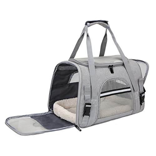 Sosoport Haustiertasche Kaninchen Tragetasche Katzengehege für draußen Reise-Einkaufstasche pet Backpack Hunde Reisetasche teppichtasche Aufbewahrungstasche für Haustiere Oxford-Stoff Grey von Sosoport