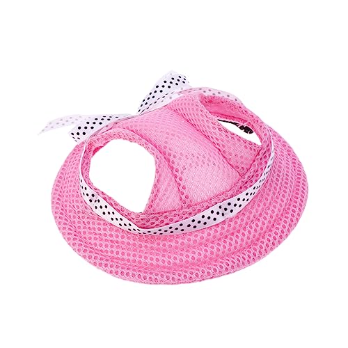 Sosoport Outdoor-Hut Mesh-Hut Für Haustiere Hundemützen Für Mittelgroße Hunde Haustier Gewebter Hut Haustier-baseballmütze Hundewindeln-Outfits Rosa Chihuahua Gittergewebe Kappen von Sosoport