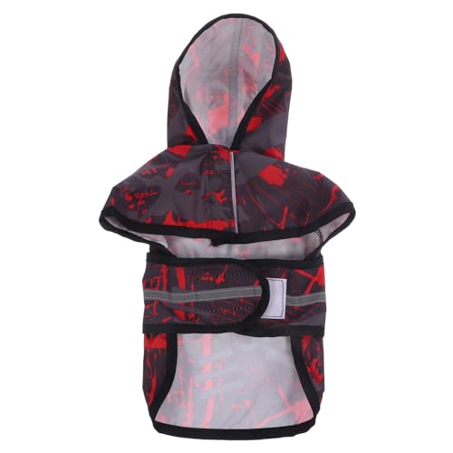 Sosoport Haustier Hund Overall Regencape Regenmantel Regenjacke für Hunde großer Hund Poncho Haustier Hund Regenmantel Reflektierende Regenbekleidung für Hunde Kleiner Hund von Sosoport