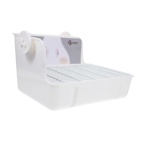 Sosoport Kasten Bunny Clean-ausrüstung Hamster Töpfchen Kaninchentoilette Anti-Fall-häschen-töpfchen Bunny-Trainer-Toilette Kleine Haustierkäfigversorgung Hundetoilette Drinnen Weiß Plastik von Sosoport